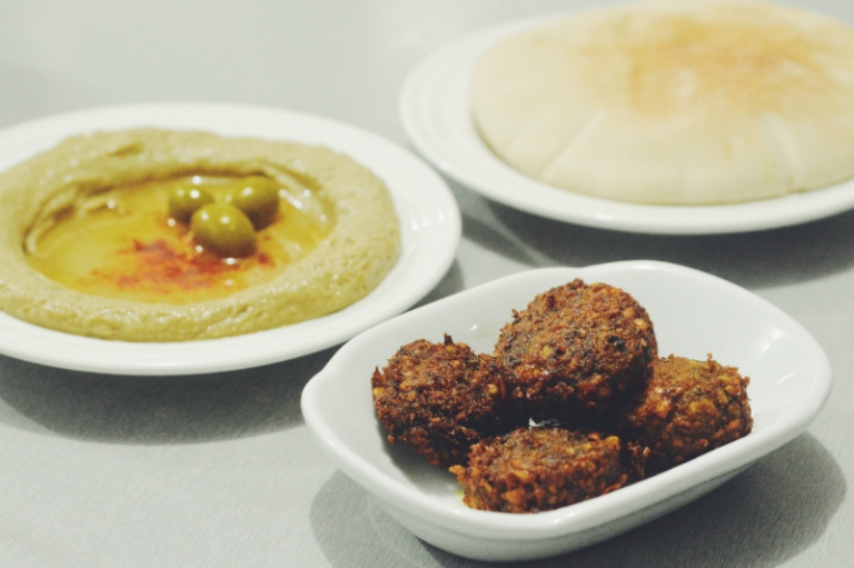 Five Balls Falafel (PHP 75) and Small Hummus (PHP 150)